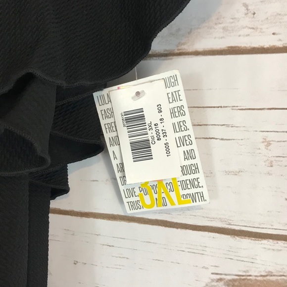 NWT Lularoe Black Waffle Knit Cici dress 3XL - Picture 2 of 7